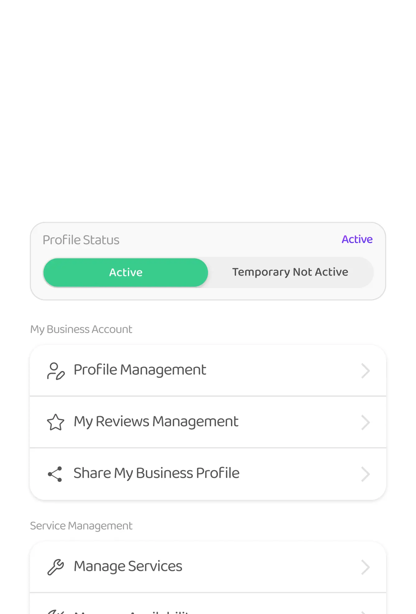 Business Profile Creation
